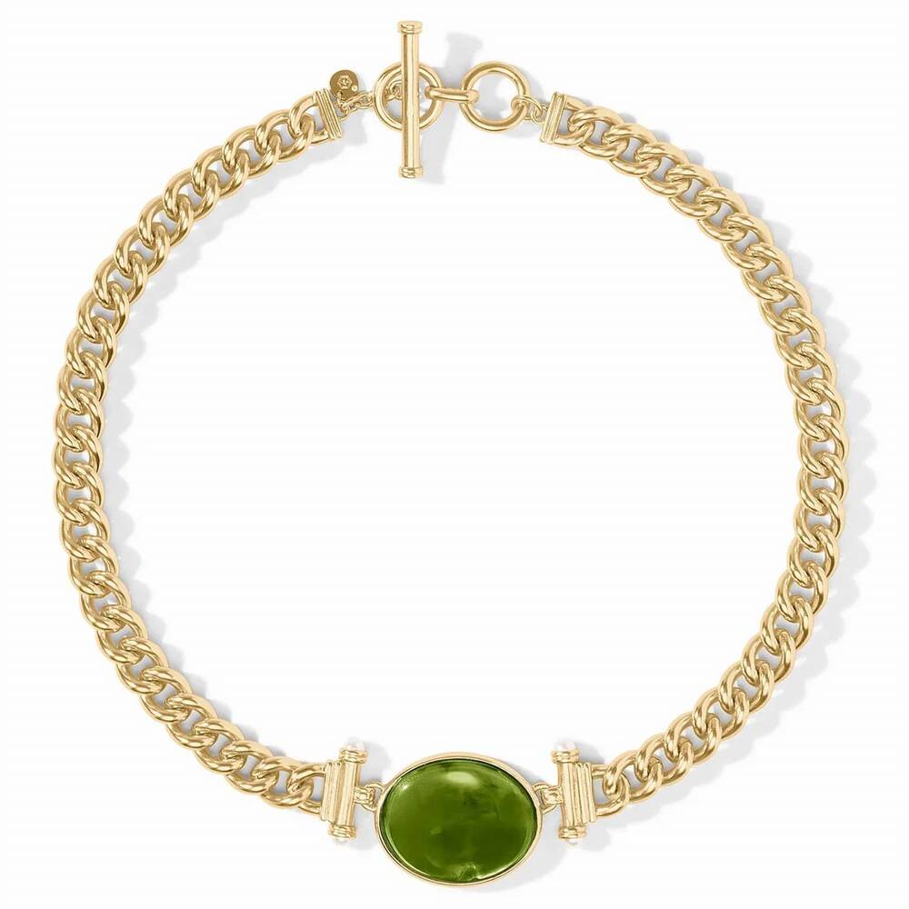 NEW JULIE VOS women's dolce statement necklace in palmetto green